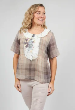 Short Sleeve Shirt with Check Print in Original