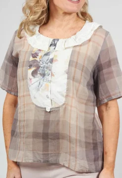Short Sleeve Shirt with Check Print in Original