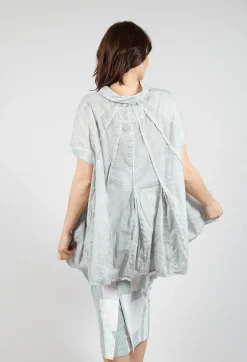 Short Sleeve Tulip Shirt in Grey Cloud