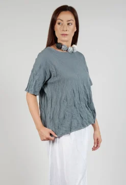 Short Sleeved Jumper in Grey