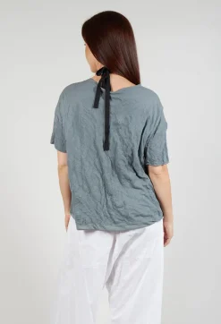 Short Sleeved Jumper in Grey