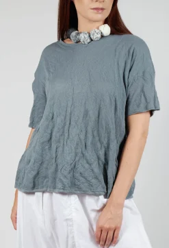 Short Sleeved Jumper in Grey