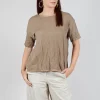 Short Sleeved Jumper in Taupe