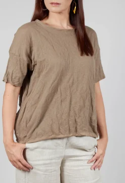 Short Sleeved Jumper in Taupe