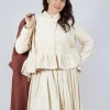 Short Structured Jacket in Cream