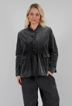 Short Structured Jacket in Pewter
