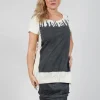 Short T-Shirt in Black Paint