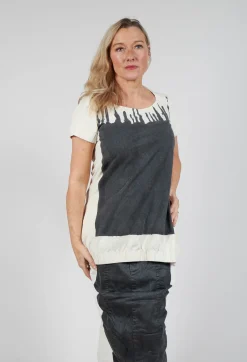 Short T-Shirt in Black Paint