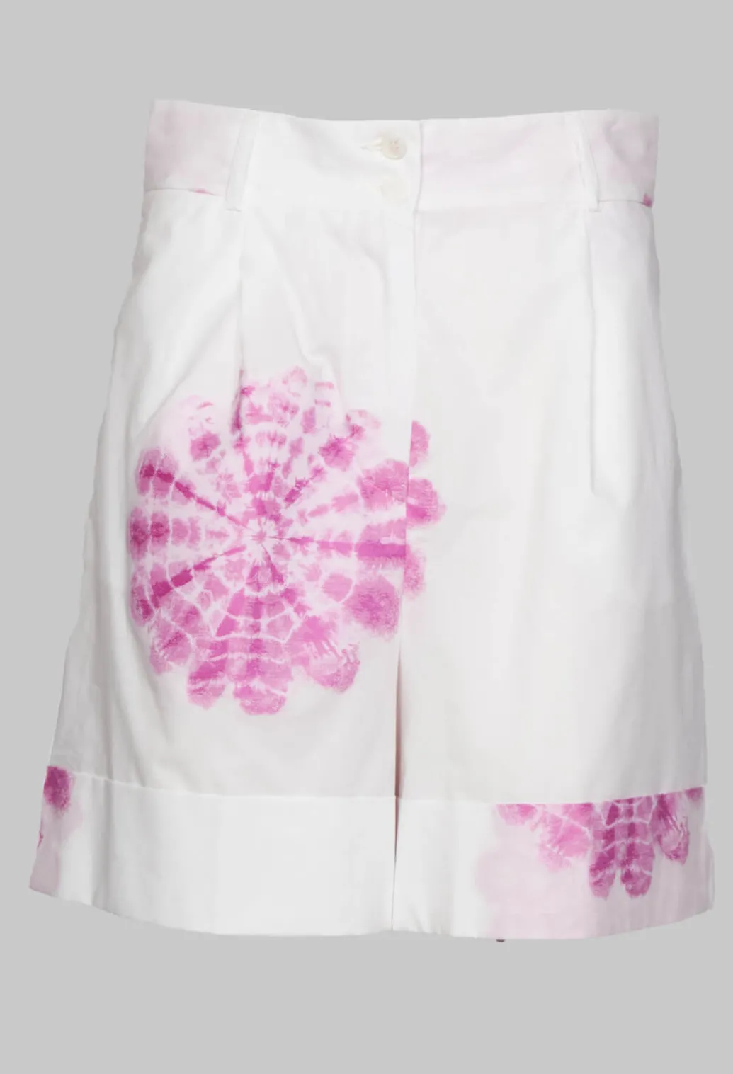 Shorts with Pink Flower Print