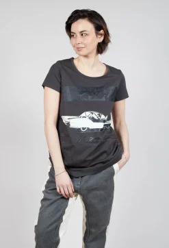 Shortsleeve Top in Asteroid Print