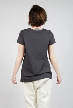 Shortsleeve Top in Asteroid Print