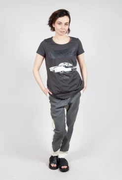 Shortsleeve Top in Asteroid Print