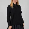 Side Fasten Cardigan in Nero