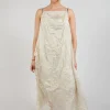Silk Asymmetrical Hem Dress in Eraser