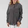 Silk Blouse in Antracite