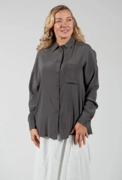 Silk Blouse in Antracite