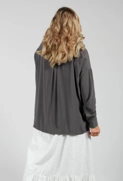 Silk Blouse in Antracite