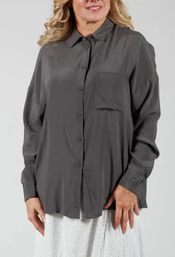 Silk Blouse in Antracite