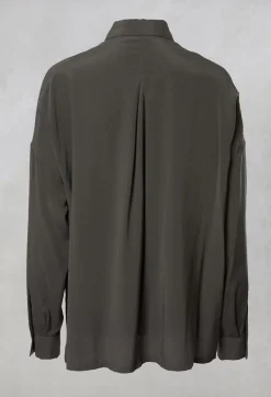 Silk Blouse in Antracite