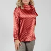 Silk Bow Shirt in Vulcano