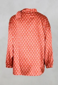 Silk Bow Shirt in Vulcano