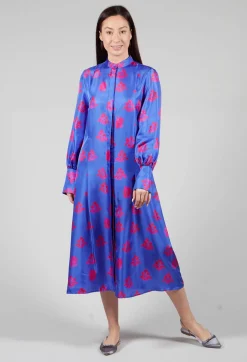 Silk Chemiser Dress in Jardin Print