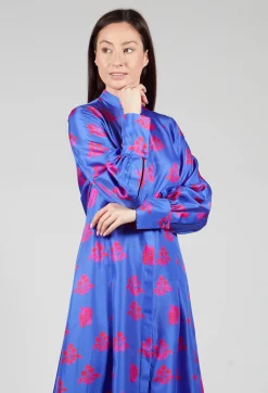 Silk Chemiser Dress in Jardin Print