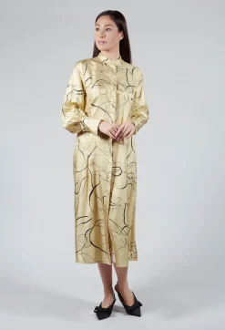 Silk Chemiser Dress in Rabbit Print