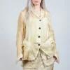 Silk Crease Jacket in Wax Cloud