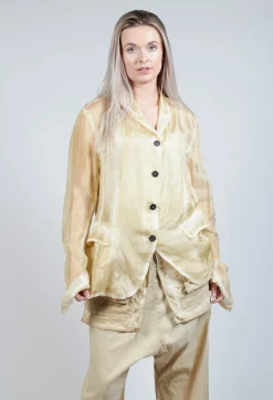 Silk Crease Jacket in Wax Cloud