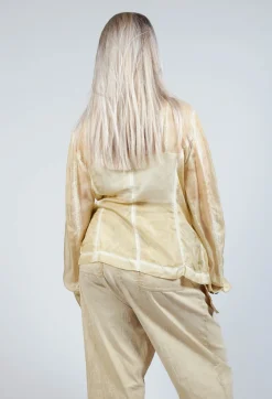 Silk Crease Jacket in Wax Cloud