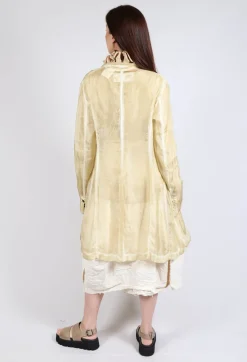 Silk Crease Overcoat in Wax Cloud
