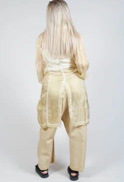 Silk Crease Overcoat in Wax Cloud