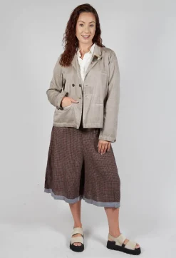 Silk Cropped Shirt in Original White