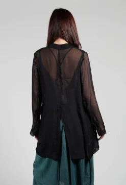 Silk Lightweight Blazer in Black