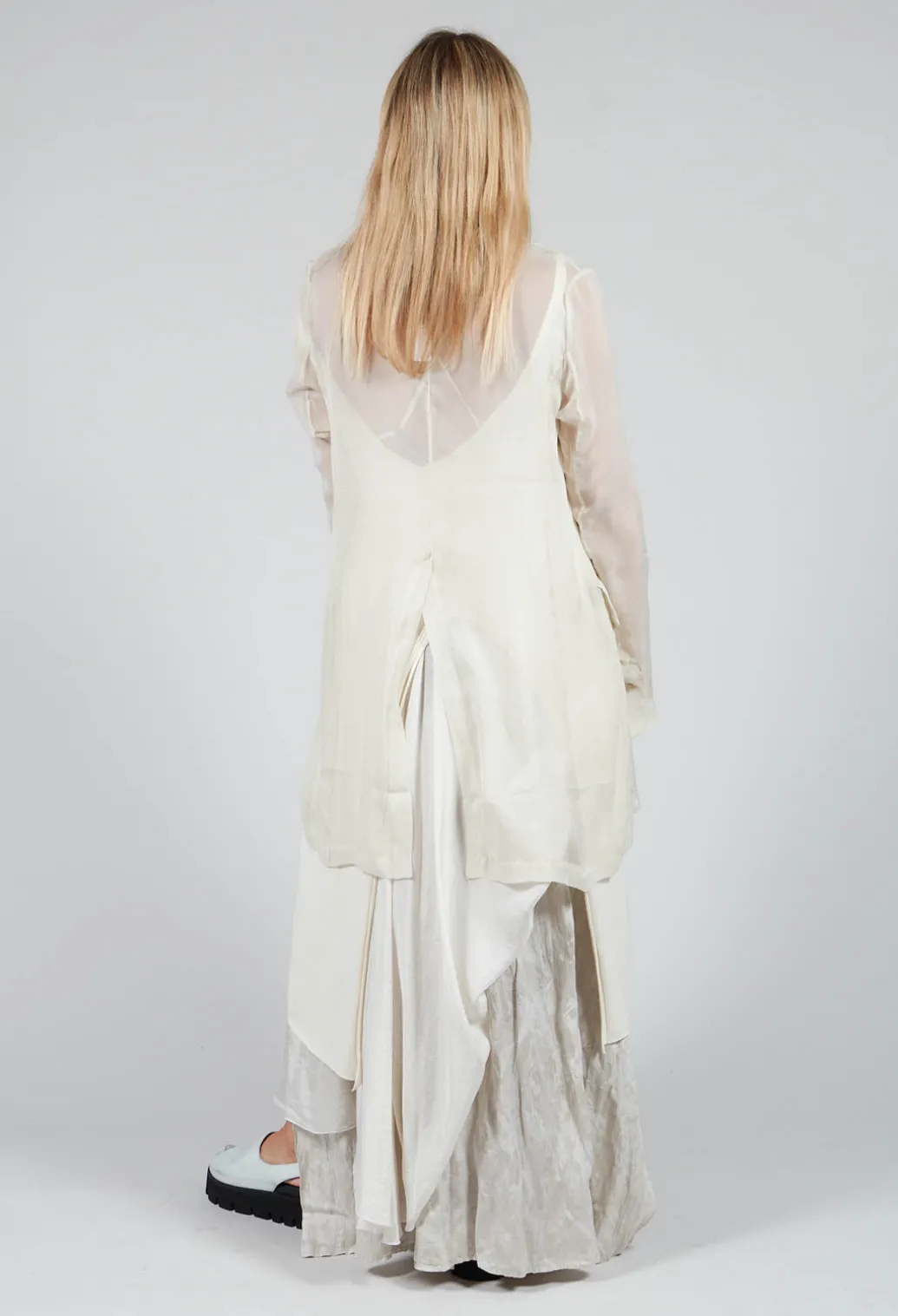 Silk Lightweight Blazer in Chalk