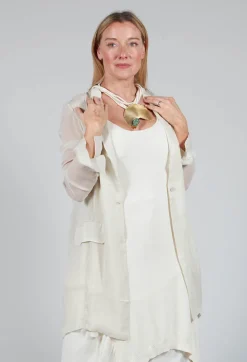 Silk Lightweight Blazer in Chalk