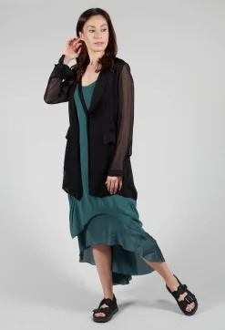 Silk Lightweight Blazer in Black
