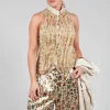 Silk Pleat Top in Petite Fleurs