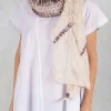 Silk Scarf in Beige/Purple