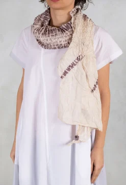 Silk Scarf in Beige/Purple