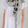Silk Scarf in Black/Grey