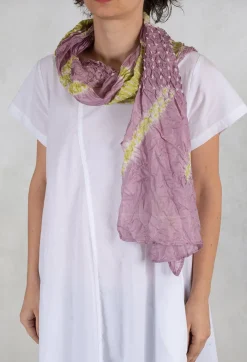 Silk Scarf in Pink/Green