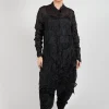 Silk Shirt Dress in Black