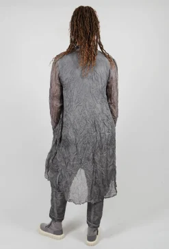 Silk Shirt Dress in Pencil Cloud