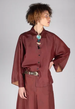 Silk Shirt in Copper