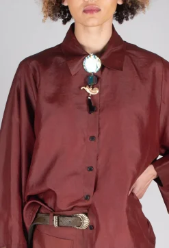 Silk Shirt in Copper