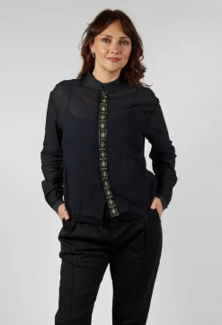 Silk Shirt in Dark Green