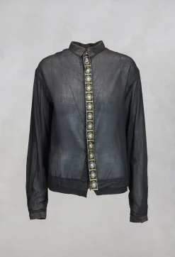 Silk Shirt in Dark Green