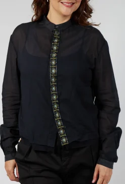 Silk Shirt in Dark Green